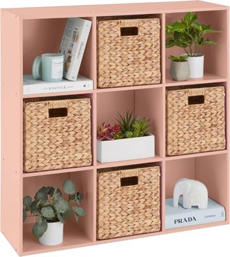 Best Choice Products 9-Cube Bookshelf, 13.5in Display Storage System, Organizer w/ Removable Back Panels