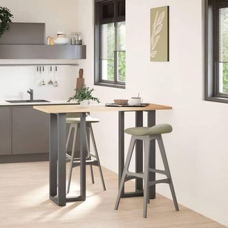 Berkfield Home Bar Table Legs T-Shaped&not;2 pcs Anthracite 40x35x(100-101) cm Steel in Dark Grey
