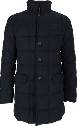 Fay Double-Breasted High Collar Quilted Down Coat