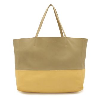 Celine Beige Cream Sand Yellow Leather Shoulder Bag Tote Bag (Pre-Owned)