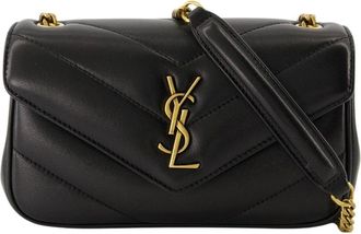 Saint Laurent Tassen, Dames, Zwart, ONE Size, Leer, Loulou Mini