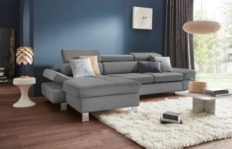 Exxpo Sofa Fashion Ecksofa »Fiji, hochwertige Detailverarbeitung im Sitz und Rücken, L-Form« bequem durch Kopf- und Armteilverstellung, wahlweise mit Bettfunktion