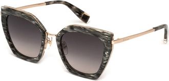 Furla SFU821 03AM Womens Sunglasses Grey Size 52