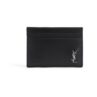 Saint Laurent Wallets & Cardholders, female, Black, Size: ONE SIZE Tiny Cassandre Card Case