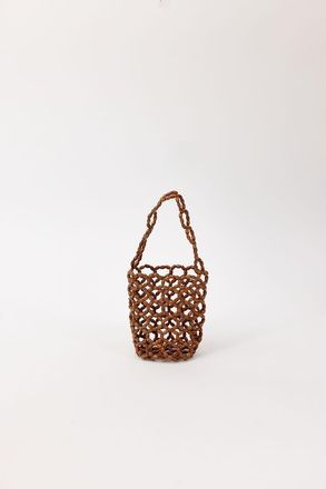 Hat Attack Isla Beaded Mini Bag in Brown at Nordstrom
