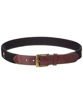 J.McLaughlin J.Mclaughlin Nick Leather-Trim Belt
