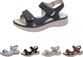 Generic Orthopedic Sandals Women Arch Support Sandals for Women Wide Fit Walking Slides Open Toe Ladies Wedge Shoes Outdoor Anti-Slip Platform Summer Beach Sh