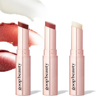 goop Clean Nourishing Lip Balm Trio - Clear, Garnet & Rose