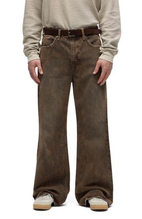 Hudson Luca Wide Leg Jeans in Dark Earth at Nordstrom, Size 33