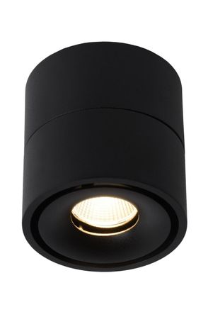 Lucide Foco de techo de aluminio con 1 LED integrado, negro