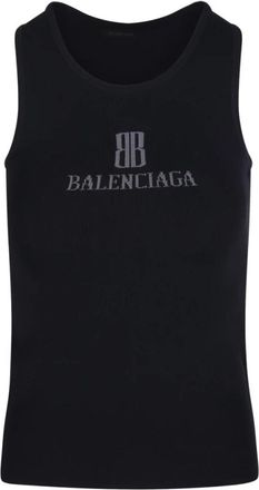 Balenciaga 1369 Tank Top - Dames - Tops zonder mouwen - Zwart - S - Polyester - Tops