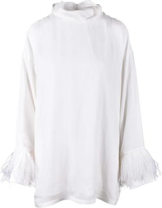 Fabiana Filippi Zijden Blouse - Dames - Blouses - Wit - S - Overhemden