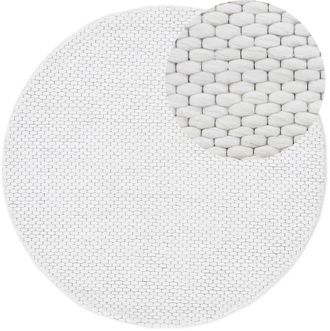 Carpetfine Wollteppich »Sina« rund 14 mm Höhe grobe Struktur, Zeitloses Design, reine Wolle, Wohnzimmer