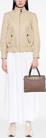 Celine Pre-owned Womens Logo Print Tote Bag - Tan Textile - One Size