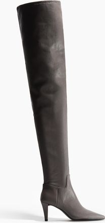 H&M Overknee Sock-Boots - Grau