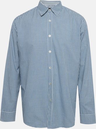 HUGO BOSS Boss By Hugo Boss Blue/white Checkered Cotton Obert Regular Fit Shirt