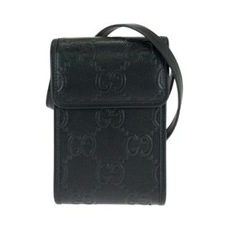 Gucci Vintage, unisex, Zwart, ONE Size, Leer, Pre-owned Leren Schoudertas Zwart