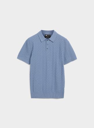 Le 31 Mens Embossed jacquard Polo Shirt