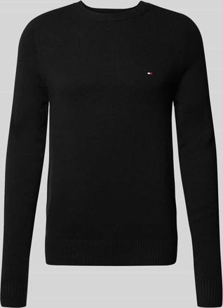 Tommy Hilfiger Regular Fit Strickpullover aus feinster Wolle in Black, Größe XXXL