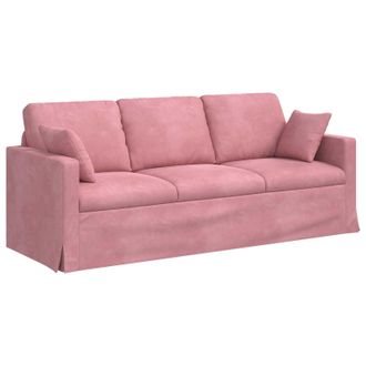 vidaXL Sof&aacute; Rosa 198 X 78 X 80 Cm Terciopelo Vidaxl