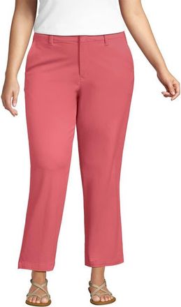 Lands End Mid Rise Classic Straight Leg Chino Ankle Pants in Soft Mojave Rose at Nordstrom, Size 20W