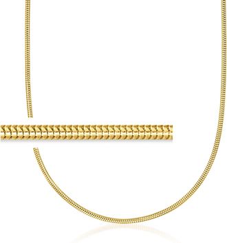 Ross-Simons Italian 2.4mm 18kt Gold Over Sterling Snake-Chain Necklace