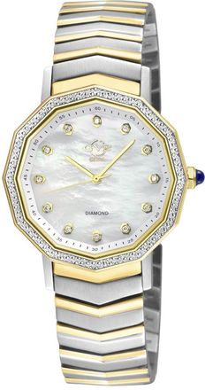 Gevril Group Spello Ii Diamond Mother of Pearl Dial Ladies Watch 14516B