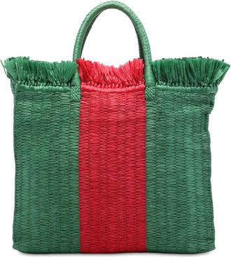 Gucci Pre-owned Gucci Raffia Web Cestino Tote Ladies WT97W5K49Y5MK8JO