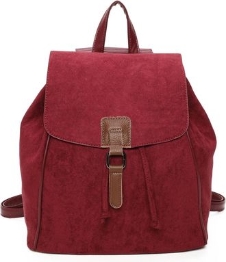 Generic Vegan Leather ladies | Mens Backpack Suede effect : Fashion Crossbody Bag, Sustainable Style Unisex (Wine)