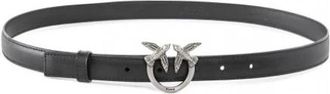 Pinko Love Berry H2 Belt - Dames - Riemen - Zwart - M - Leer - Accessoires