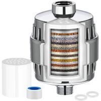 OEM 1 Paquete De 20 Filtros De Ducha Universales Premium + 1 Cartucho De Filtro - Purificador De Agua Dura - Elimina Metales Pesados Y Otros Dep&oacute;sitos - C