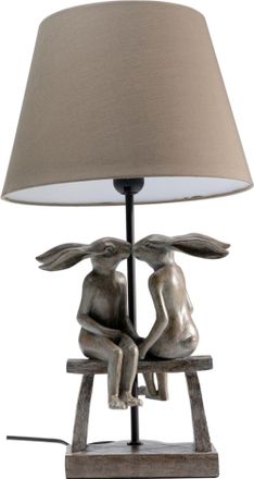 Kare Design L&aacute;mpara de mesa conejos beige 53cm