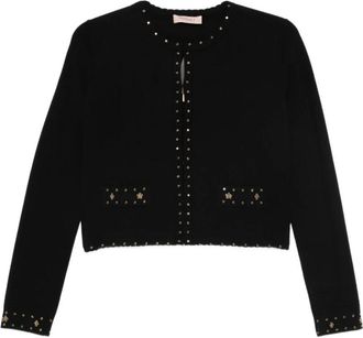 Twinset Zwart Studs Jas - Dames - Zomerjassen - Zwart - XL - Jassen