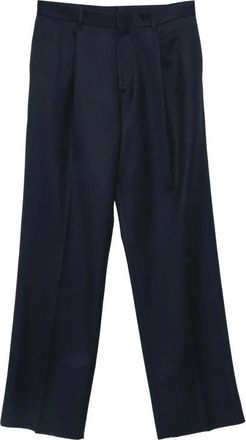 Lardini Broeken, Heren, Blauw, L, Wol, Migio Wijde Broek