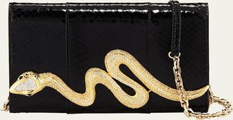Judith Leiber Serpent Snakeskin Clutch Bag