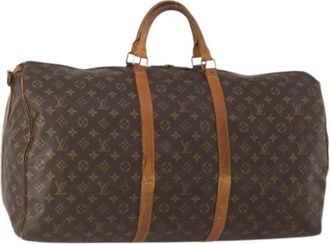 Louis Vuitton Pre-owned Keepall 60 Boston Tas - Dames - Vintage Weekendtas - Bruin - ONE Size - Leer - Vintage