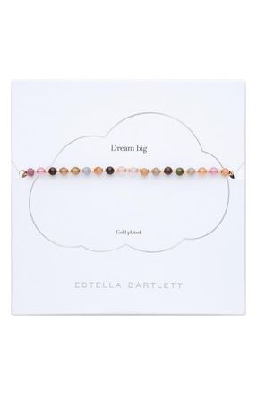 Estella Bartlett Amelia Beaded Bracelet in Gold at Nordstrom