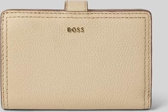 HUGO BOSS Portemonnaie aus echtem Rindsleder Modell LENAH MEDIUM WALLET in Beige, Gr&ouml;&szlig;e 1