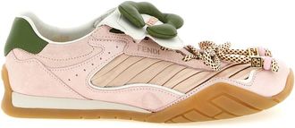 Fendi Pink Lace Up Sneakers