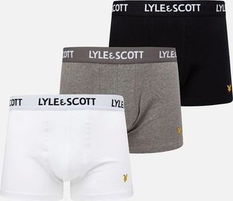 Lyle & Scott Lyle And Scott Mens 3-Pack Barclay Boxer Briefs, Black/White/Grey - Size: 33/32/32