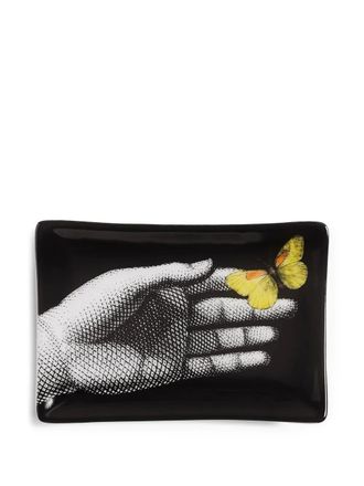 Fornasetti Farfalle plate - unisex - Porcelain - One Size - Black