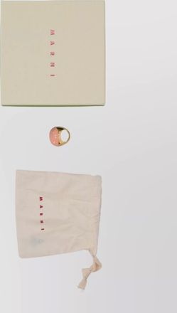 Marni round gold band decorative ring