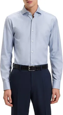 BOSS H-Hank Slim Fit Dress Shirt in Lt Past/bu at Nordstrom, Size 17
