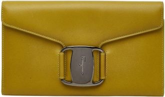 Ferragamo Leather Long Wallet (Bi-Fold) (Pre-Owned)