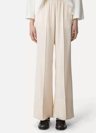 Forte_Forte Envers Satin Flared Pants In White