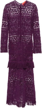 La DoubleJ Lacey Swing macramé dress - women - Cotton - L - Purple