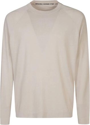 Original Vintage Sweaters Grijs - Heren - Ronde hals truien - Beige - 2XL - Truien & Vesten