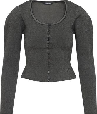 Jacquemus Sera Cardigan - Dames - Vesten - Grijs - XS - Polyester - Truien & Vesten