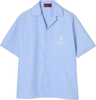 Gucci Light Blue Bowling Shirt