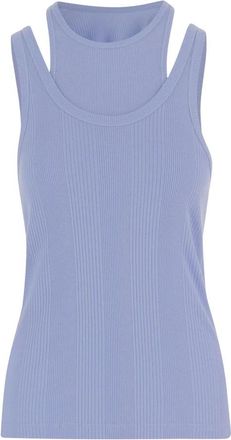 ARMARIUM Two-piece Katoenen Tanktop - Dames - Tops zonder mouwen - Blauw - M - Katoen - Tops